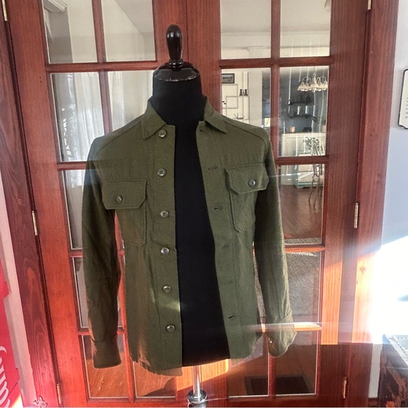 Vintage US Army 1970's Olive Green 108 Shirt Man’s Field X Small - Picture 11 of 13